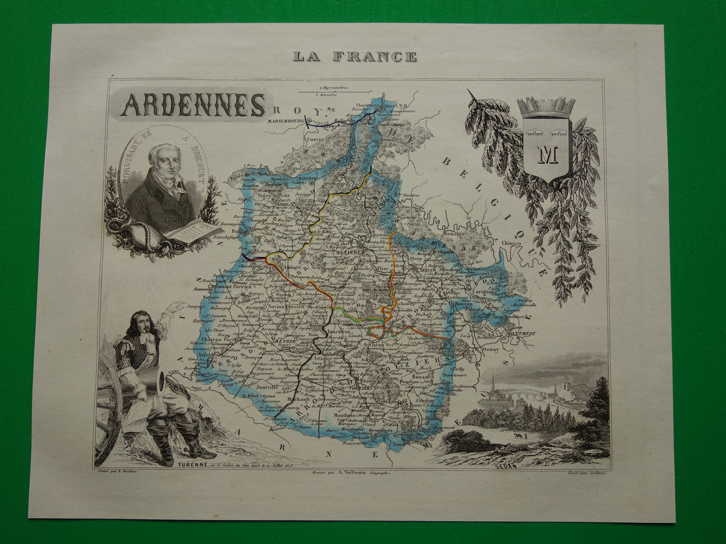 Ardennes Frankrijk historische kaart kaarten