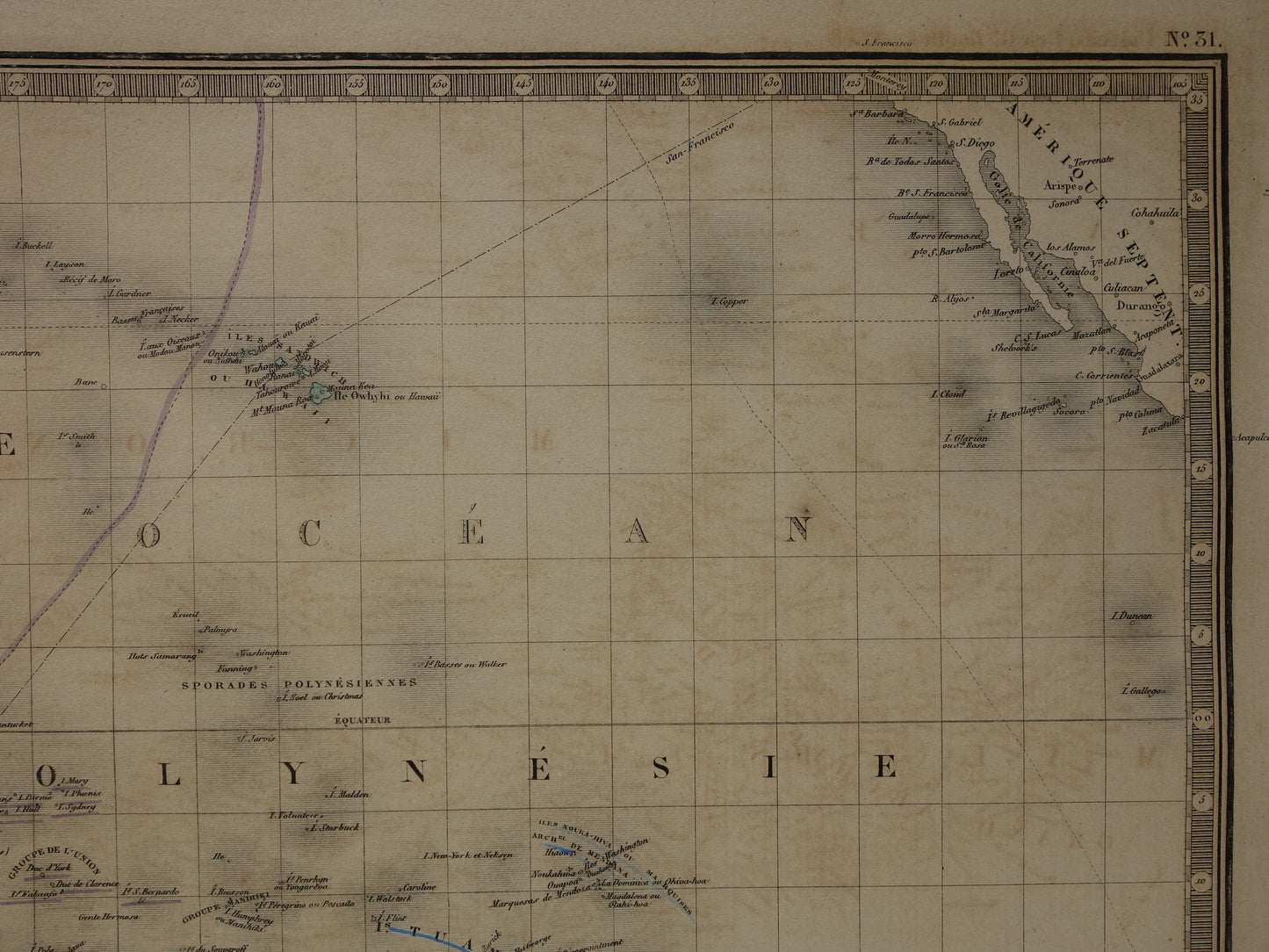 OCEANIË antieke kaart van Australië Nieuw-Zeeland 140+ jaar oude landkaart van Oceanie continent met Indonesië Grote originele vintage historische kaarten