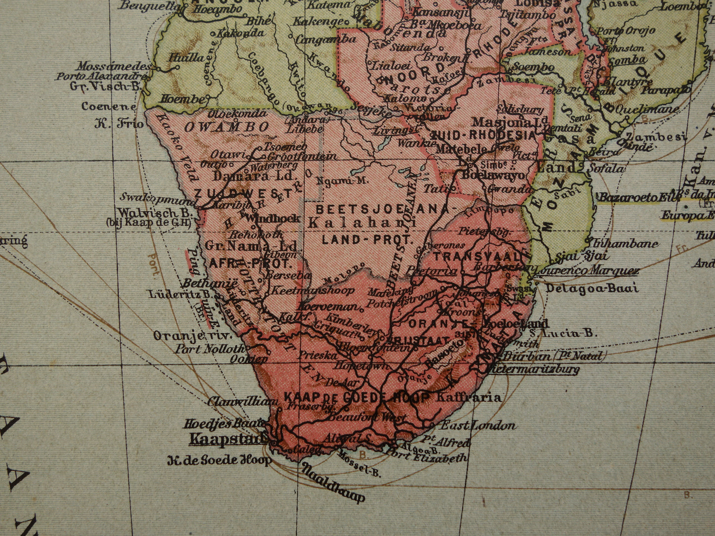 Oude kaart van Afrika uit 1916 originele antieke landkaart van Afrika continent oude Nederlandse kaarten