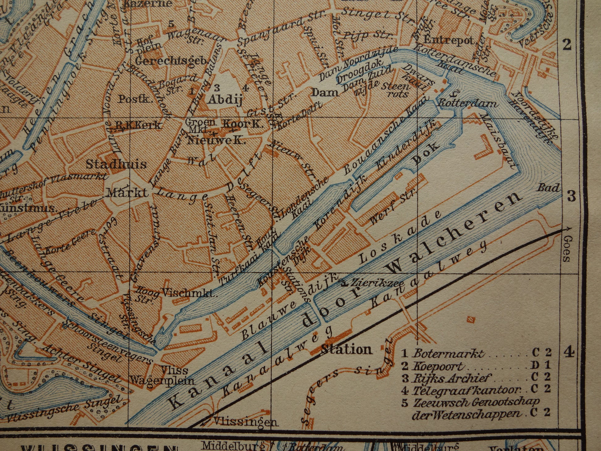 Middelburg in 1904 plattegrond