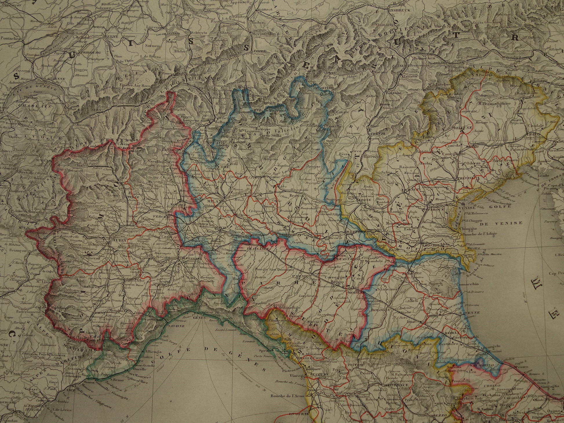 antieke landkaarten landkaart koninkrijk van italie te koop
