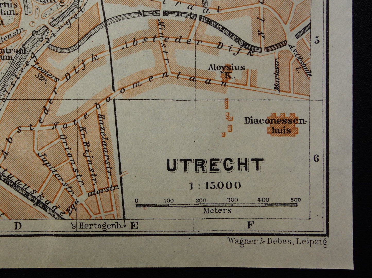 utrecht originele historische plattegrond 1927