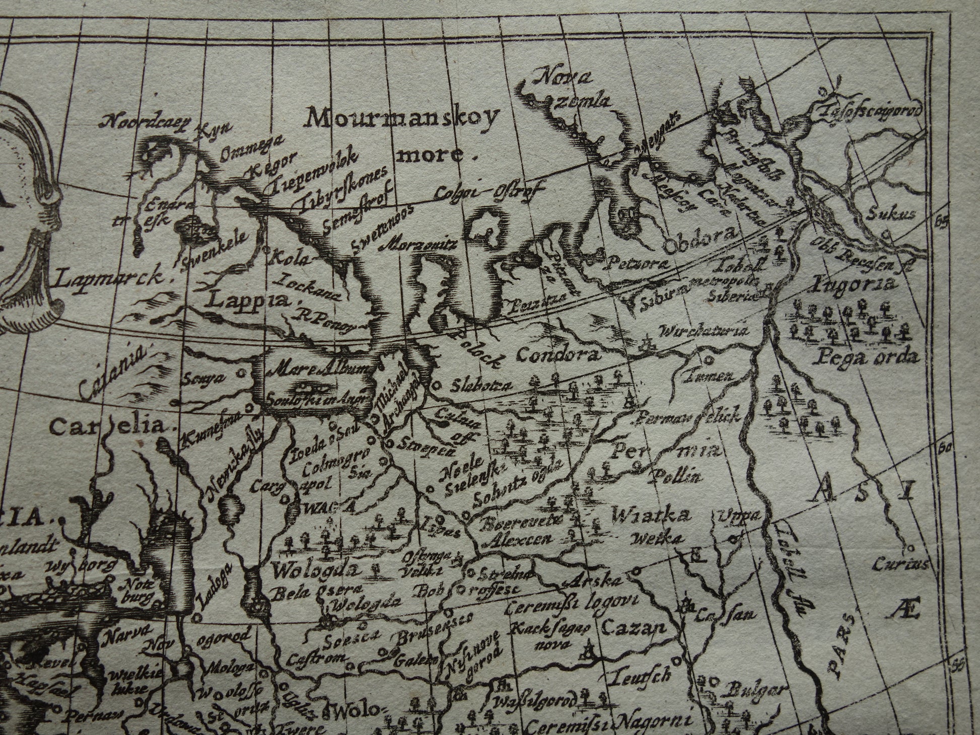 oude kaarten van Rusland 1661