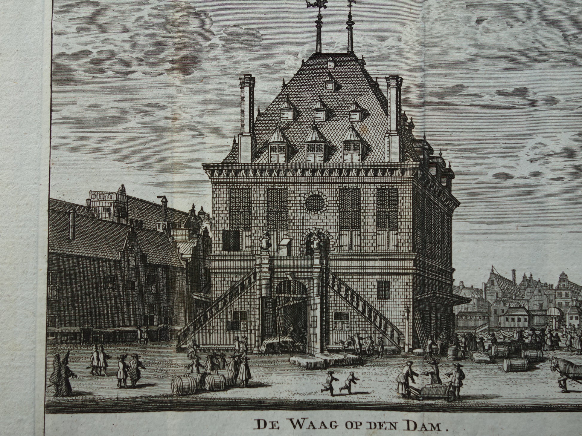 De Waag op den Dam gravure Wagenaar Amsterdam 1770