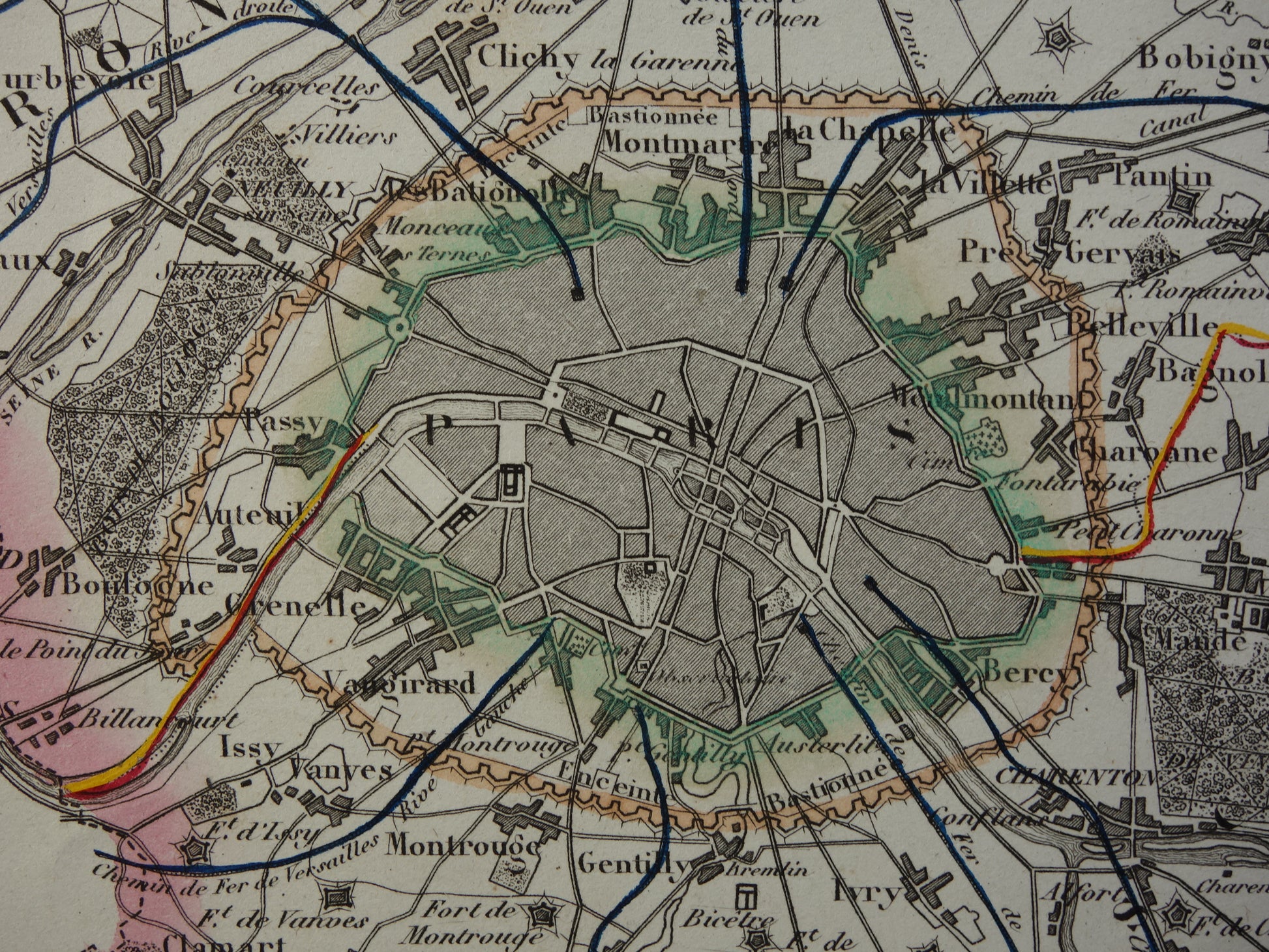 Oude kaarten van Parijs kopen plattegrond