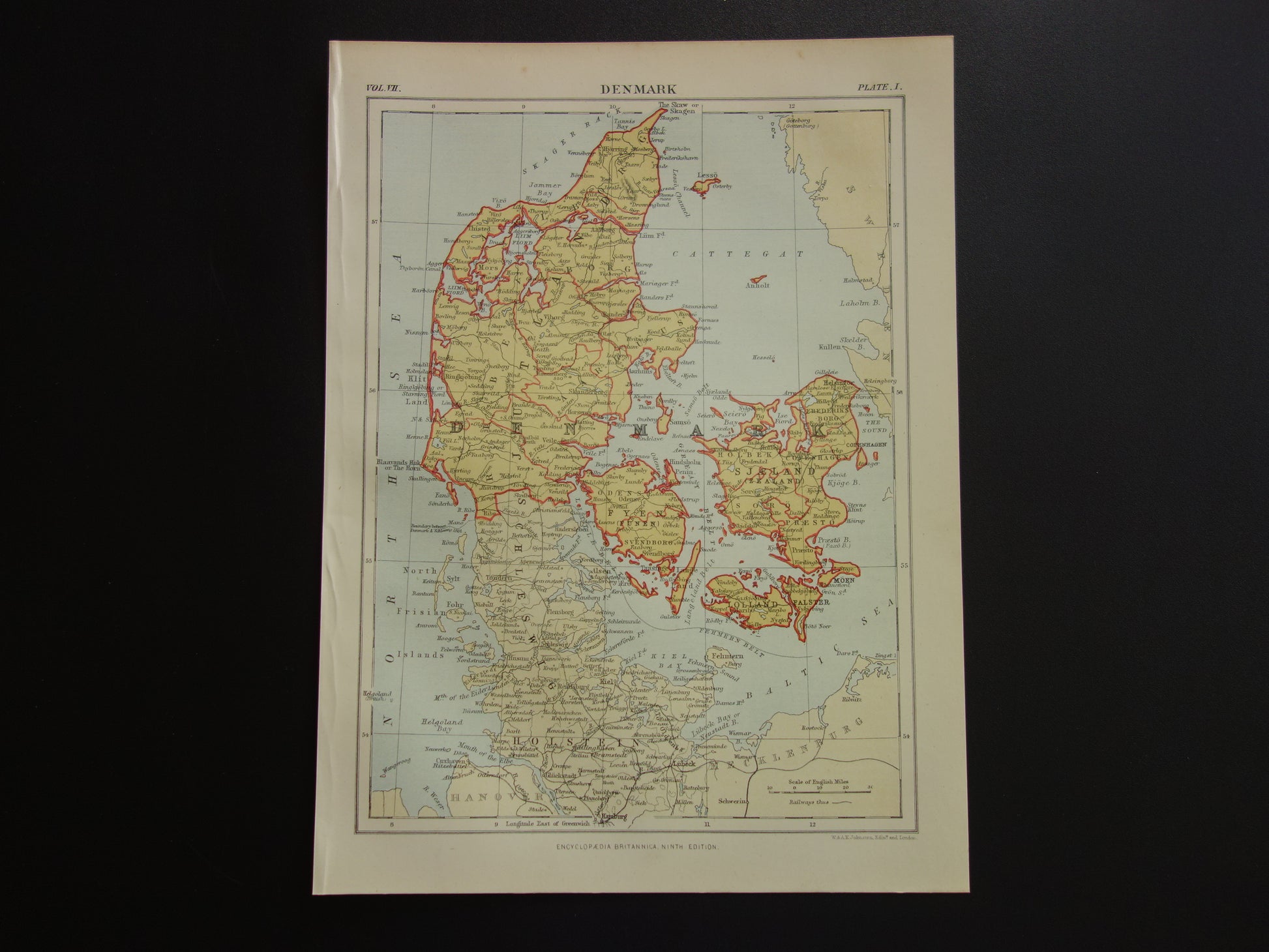 Oude kaart van Denemarken te koop