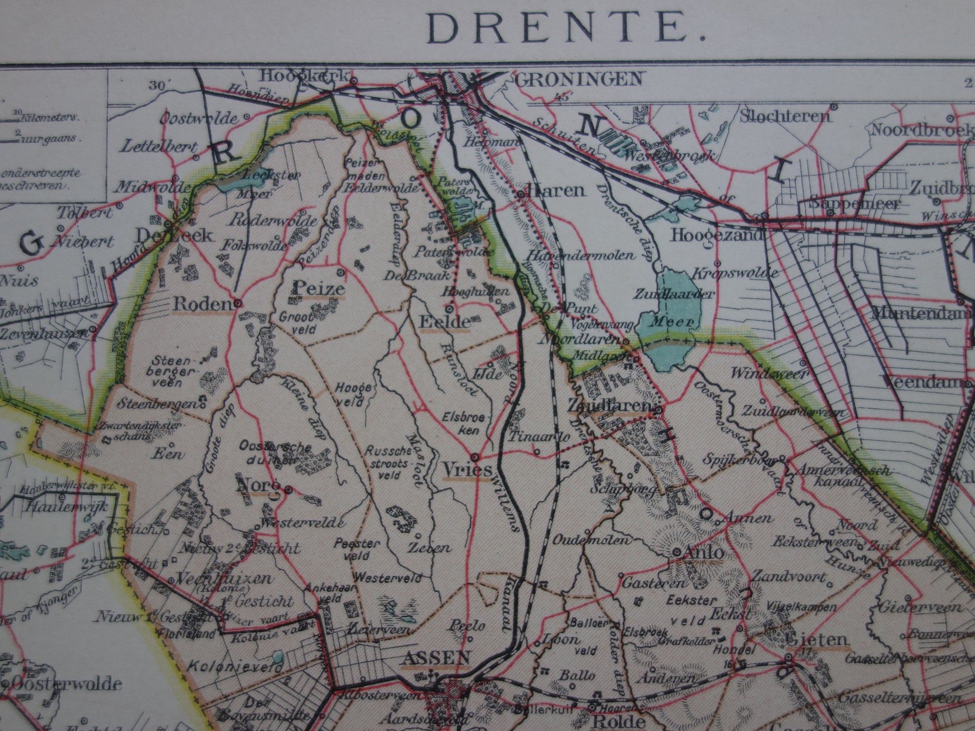 originele oude landkaarten Drenthe kopen