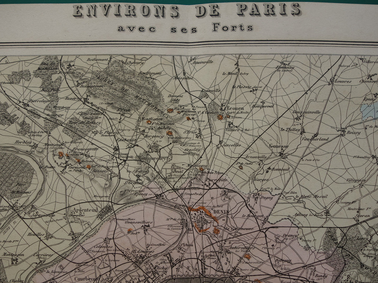 historische vintage kaart Parijs