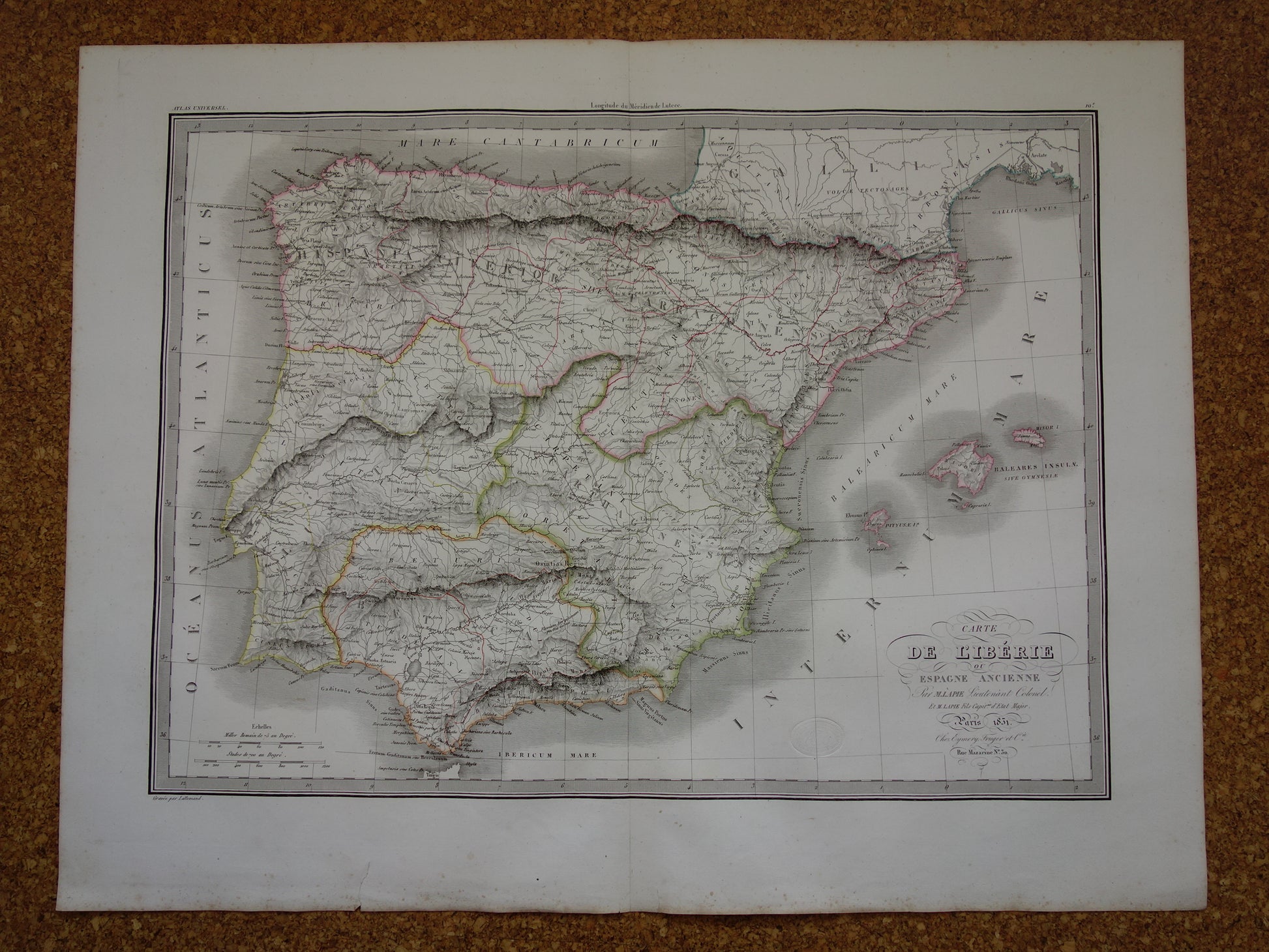 Historische kaart landkaart Spanje kopen