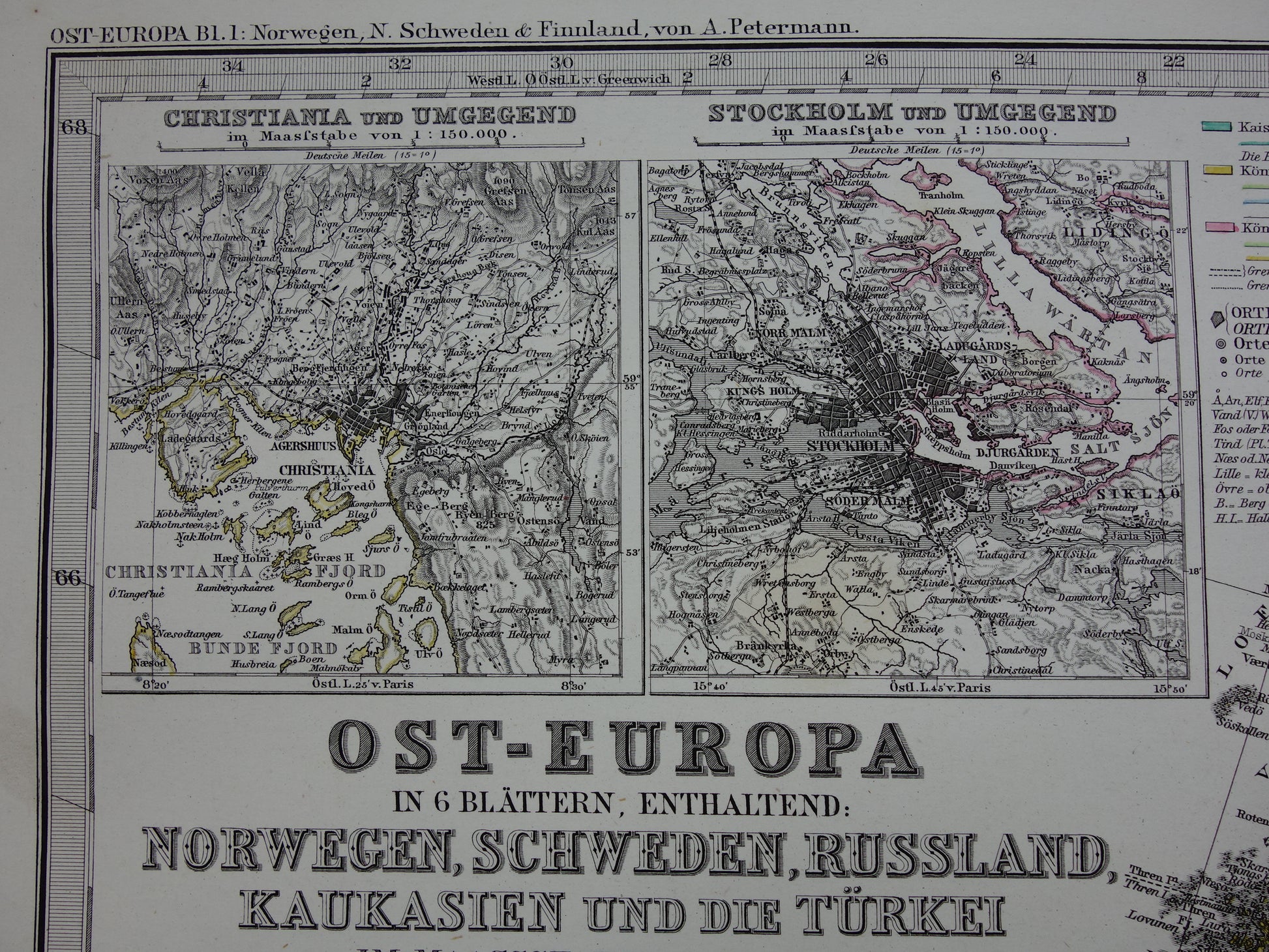 oude historische kaarten Oslo en Stockholm