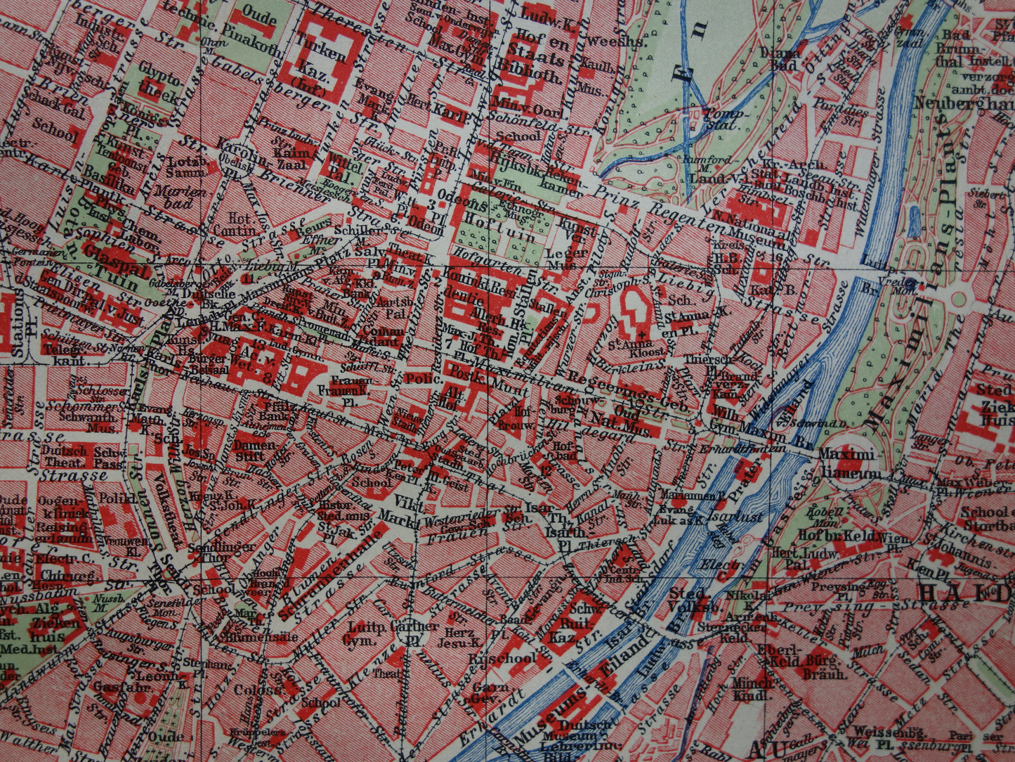 München in het jaar 1910 kaart kaarten