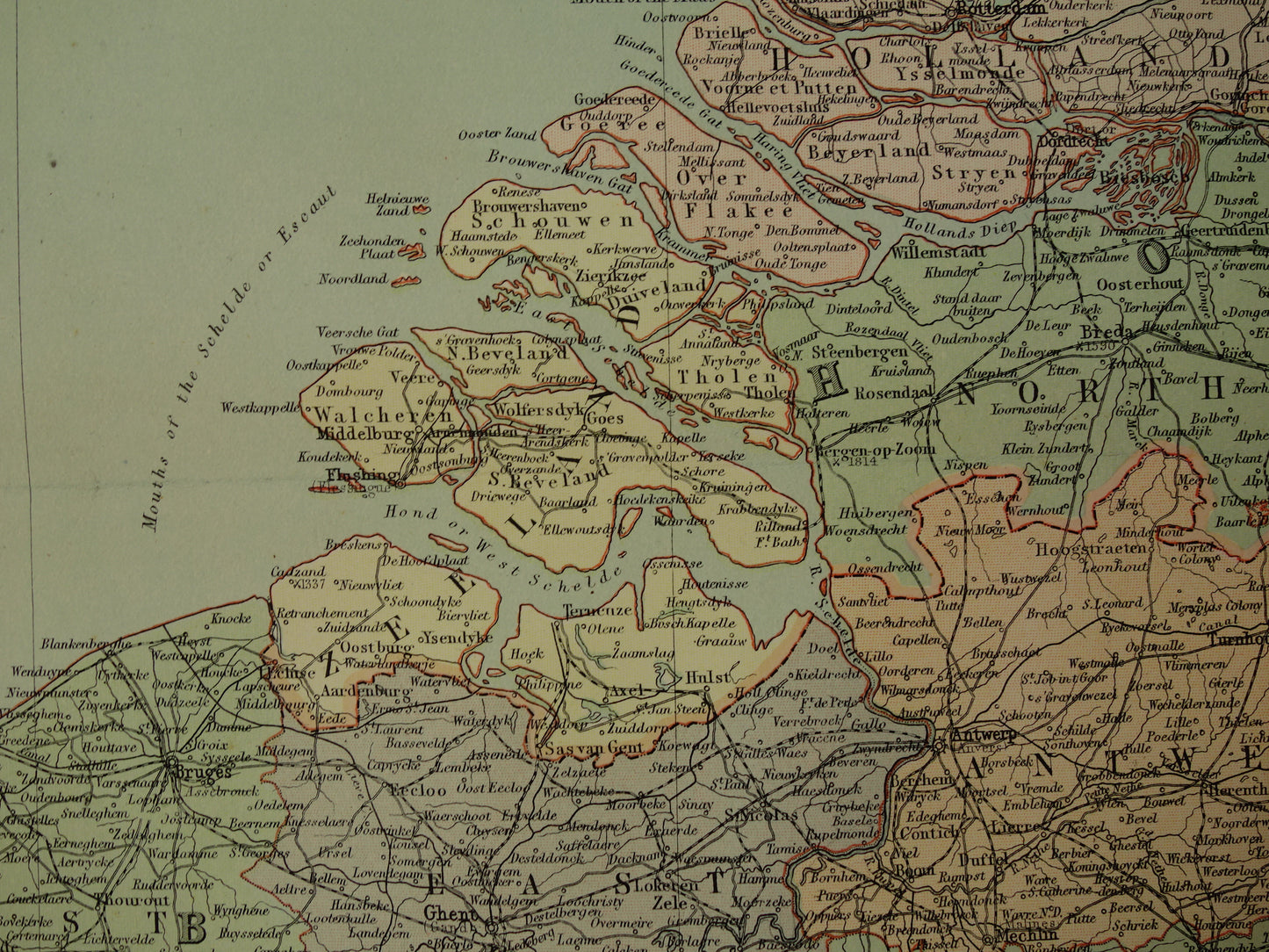 Nederland Belgie China oude landkaarten te koop groot formaat