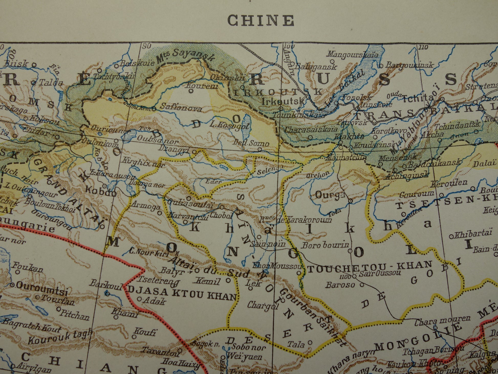oude historische originele antieke landkaart van China kopen winkel
