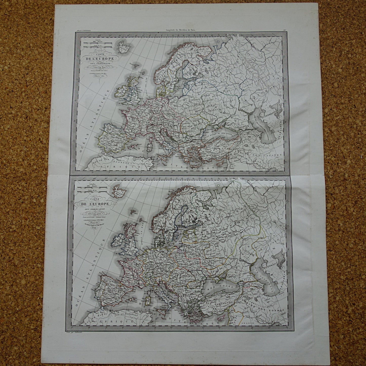 Europa onder Karel de Grote Keizer Karel V oude kaarten kopen