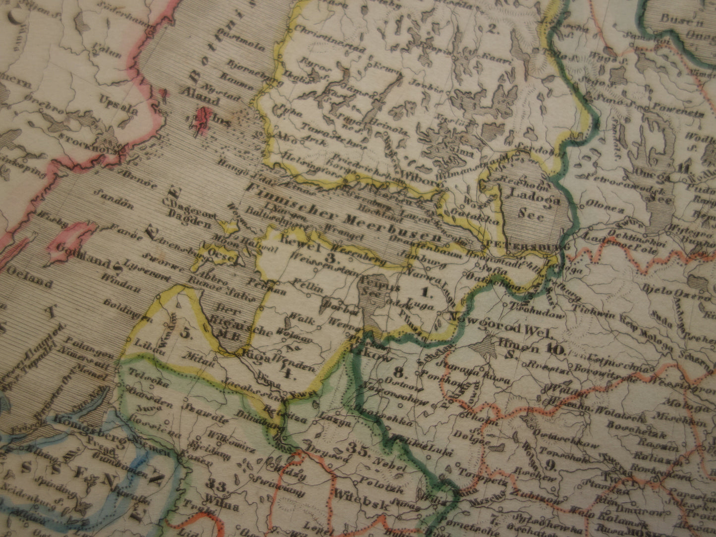 RUSLAND oude kaart van Russische Rijk in Europa antieke landkaart Polen Litouwen Oekraïne met jaartal - vintage kaarten