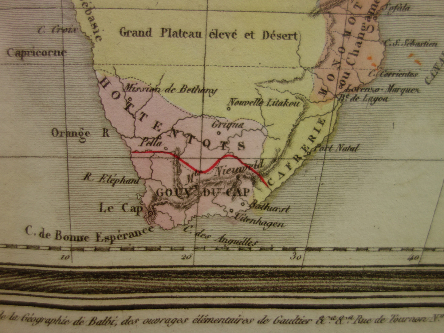 Antieke kaart van AFRIKA 180+ jaar oude Franse handgekleurde landkaart Afrika Continent 1838