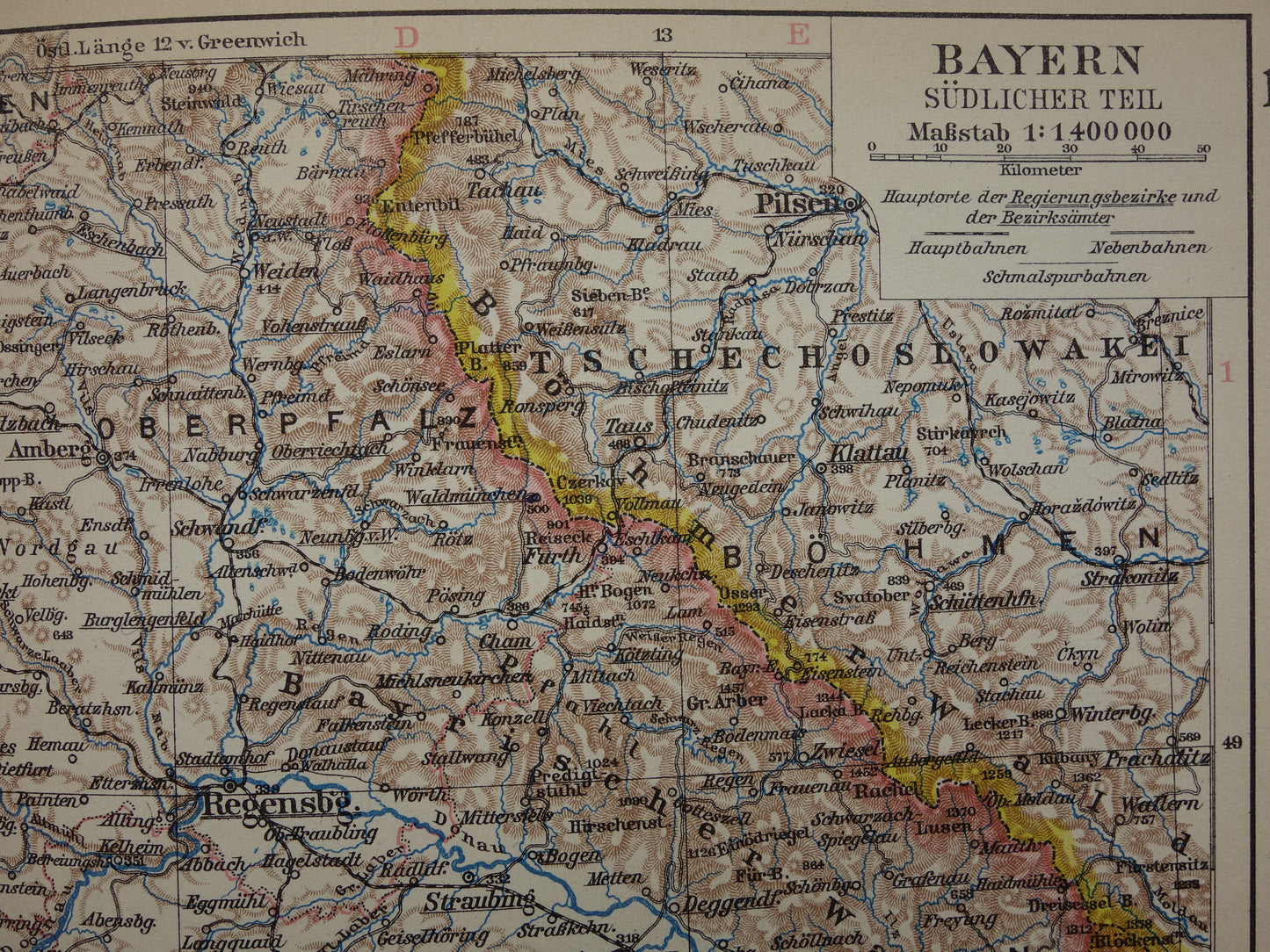 Historische kaarten landkaarten van Beieren Duitsland winkel