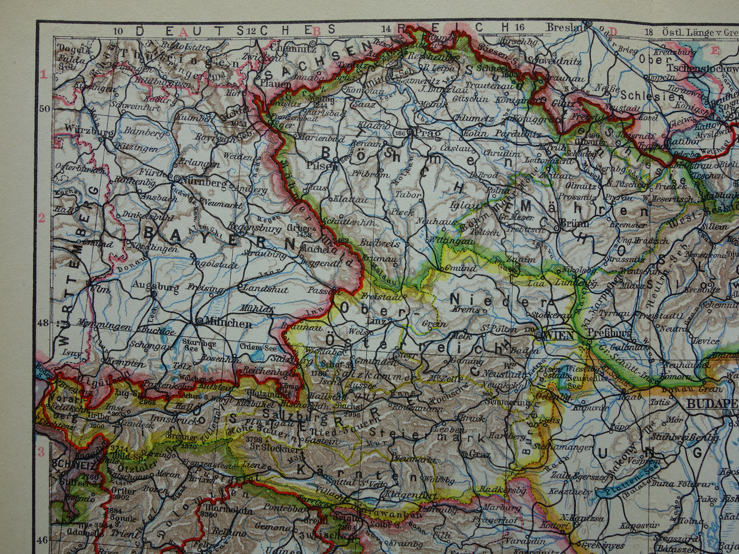 BALKAN oude landkaart van de Balkan uit 1928 originele vintage kaart Roemenië Hongarije Tsjechië Slowakije Bosnië