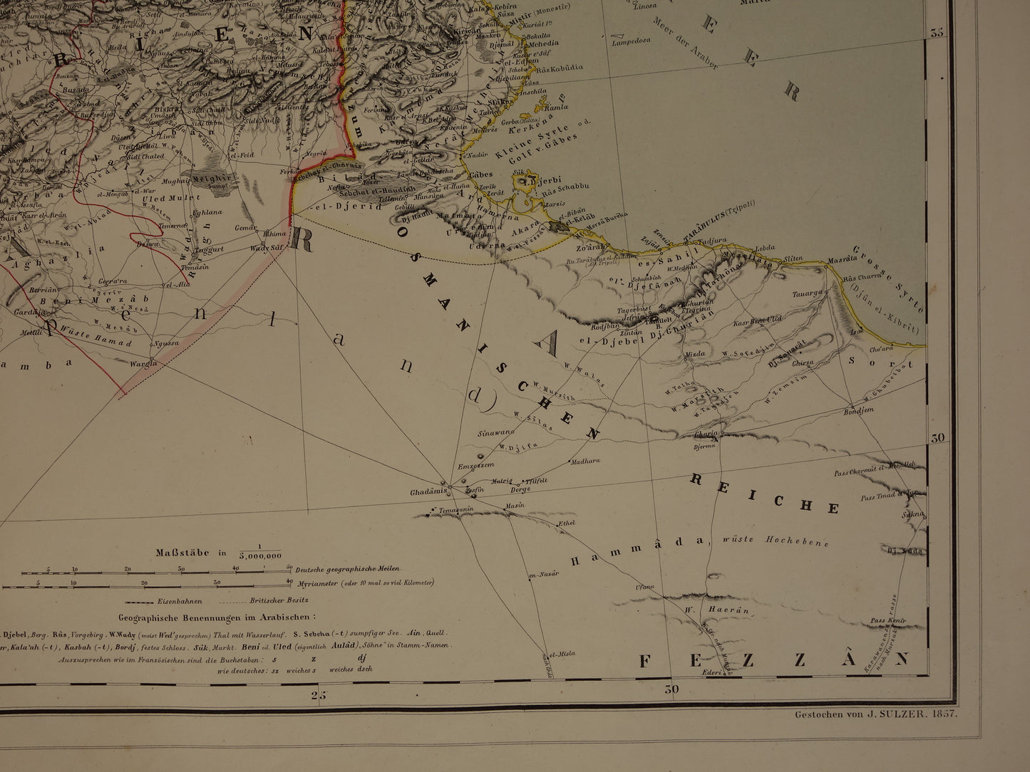 Oude kaart van westelijk Middellandse Zeegebied originele antieke landkaart van Marokko Tunesië Algerije Spanje Corisca met jaartal grote historische kaarten