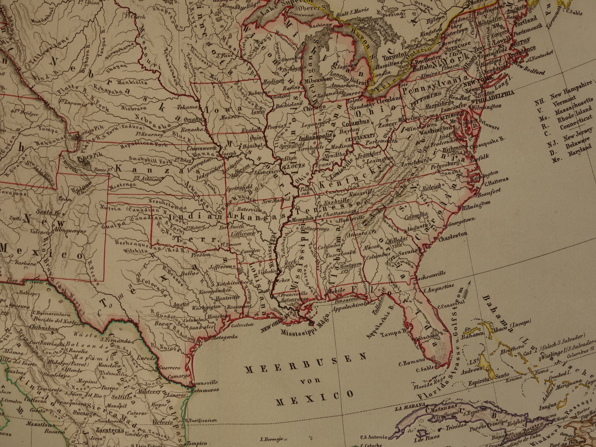 historische kaarten van de Verenigde Staten van Amerika
