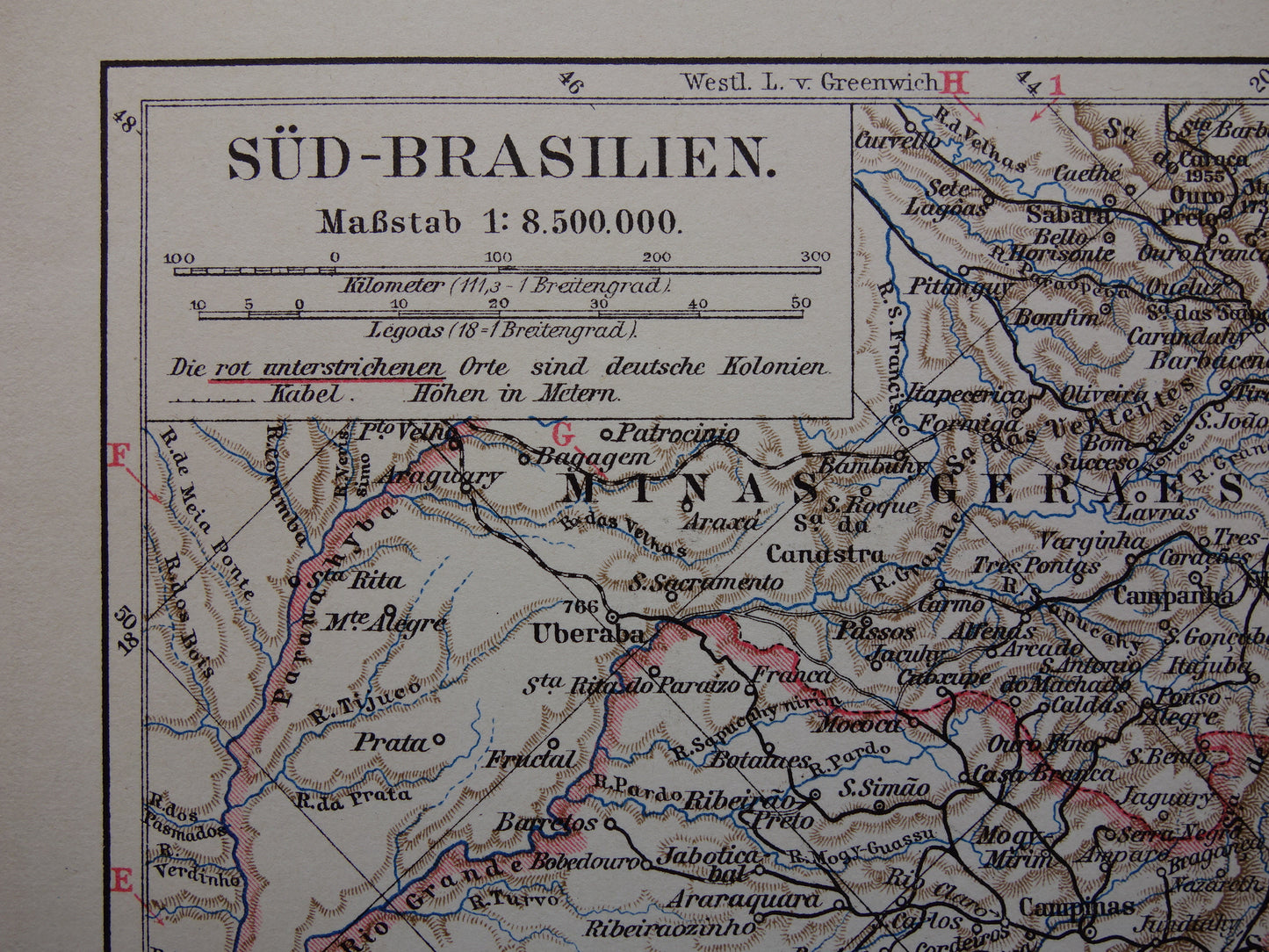 historische kaarten landkaarten van Brazilië winkel