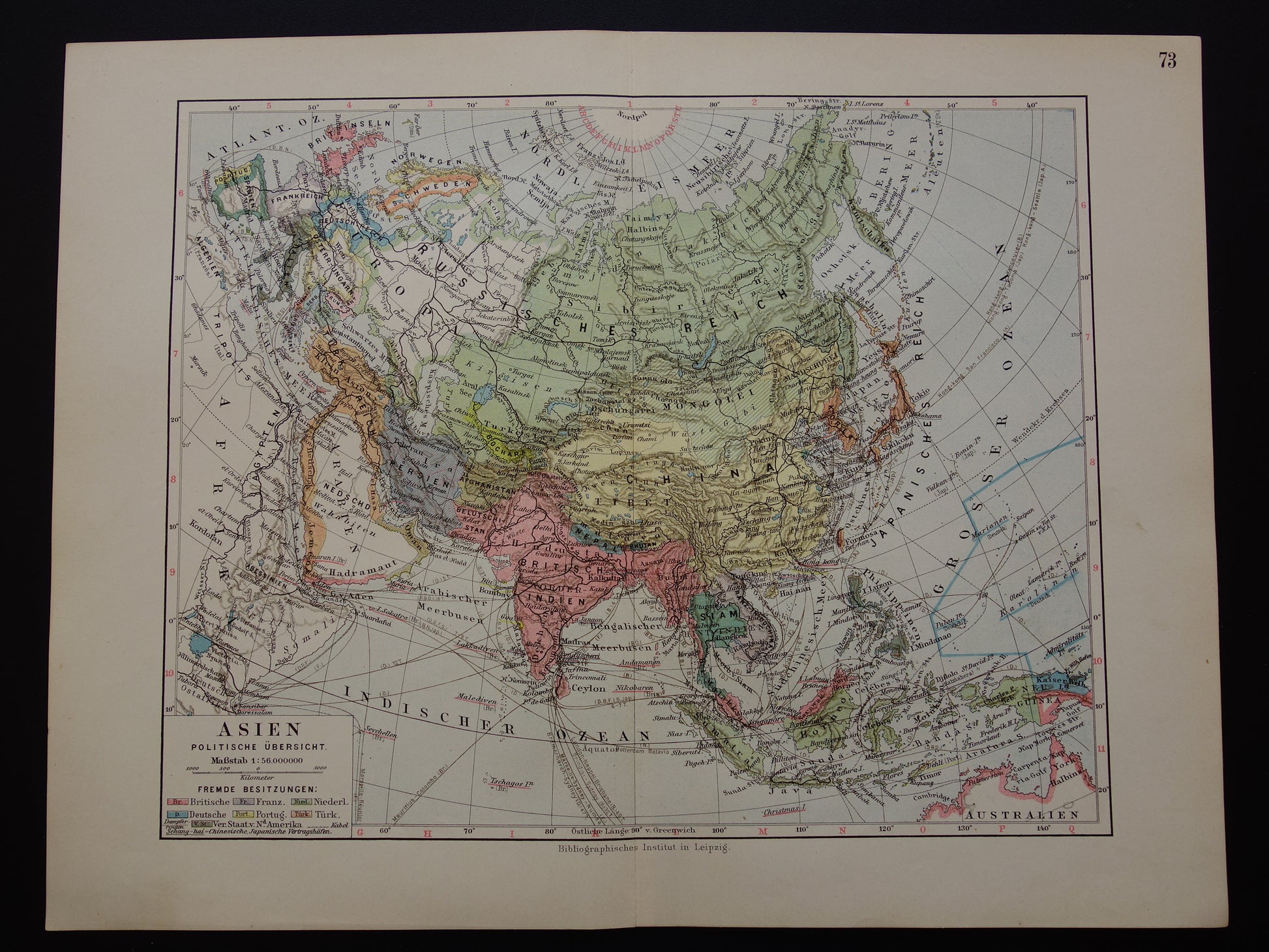 originele oude kaart kaarten van Azië kopen