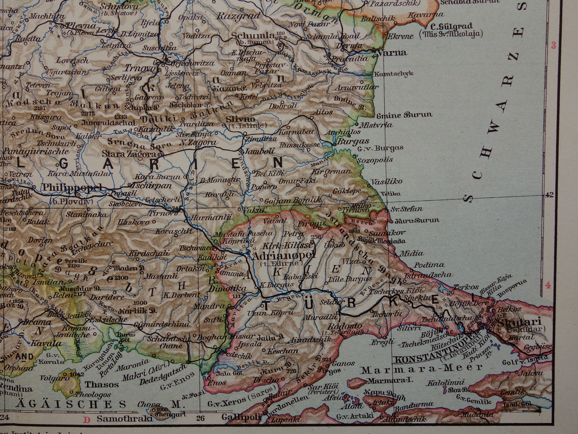 Bulgarije oude landkaarten kopen