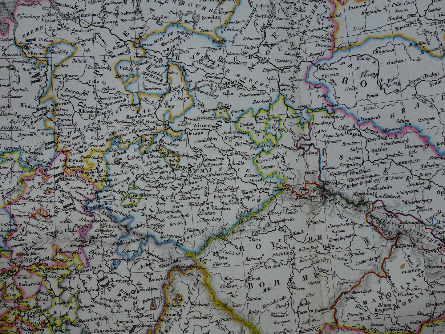 duitsland midden europa in 1789 oude landkaart kaart kopen