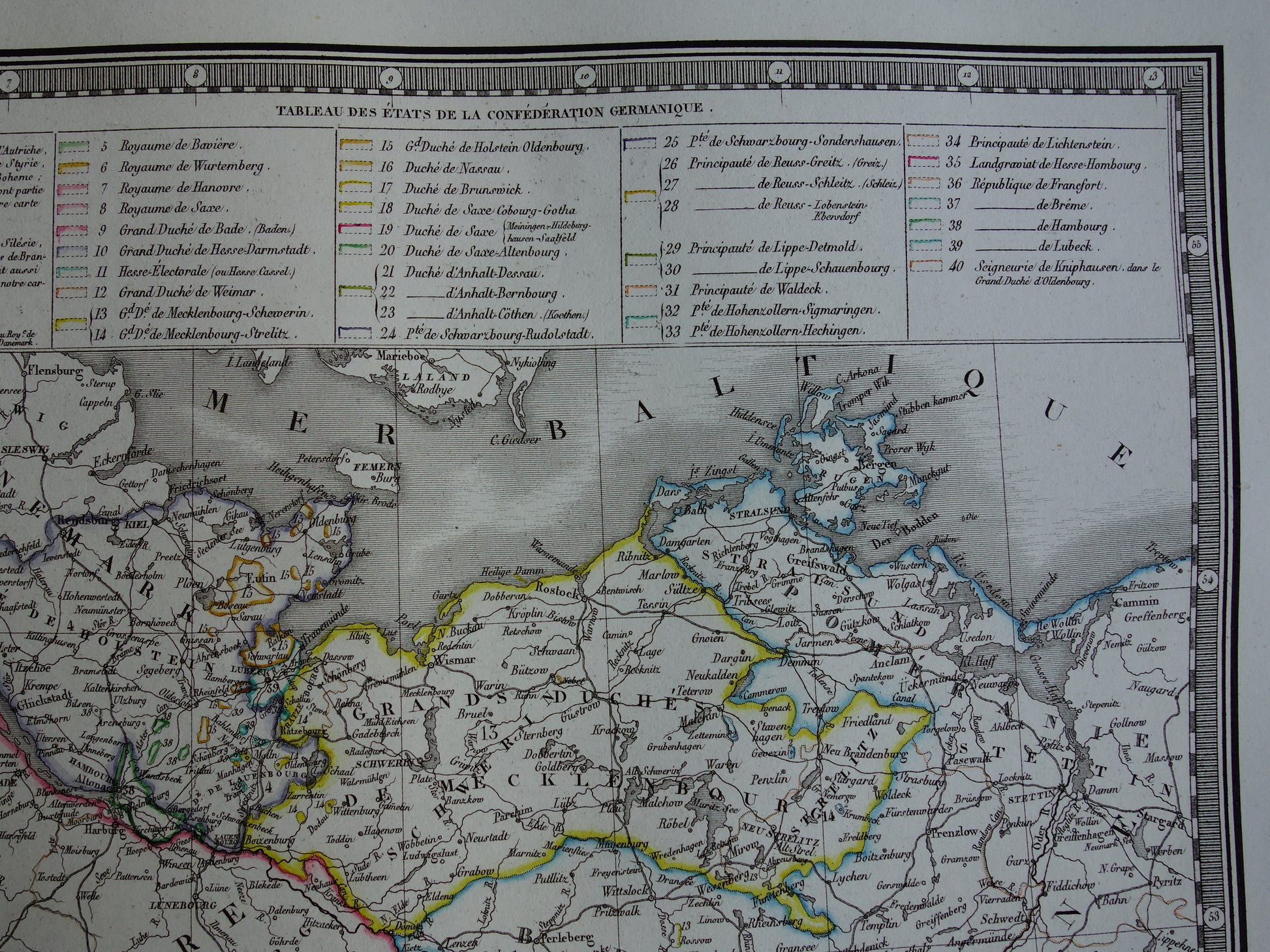 Duitse Bond oude landkaart landkaarten winkel