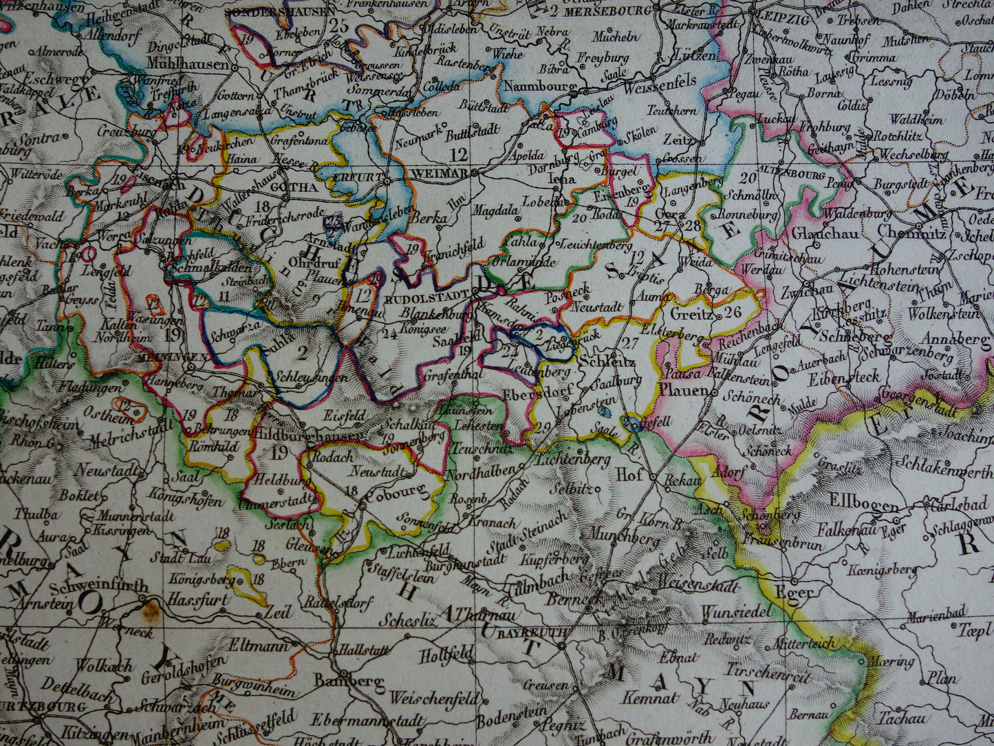 grote oude kaart van Duitsland kopen