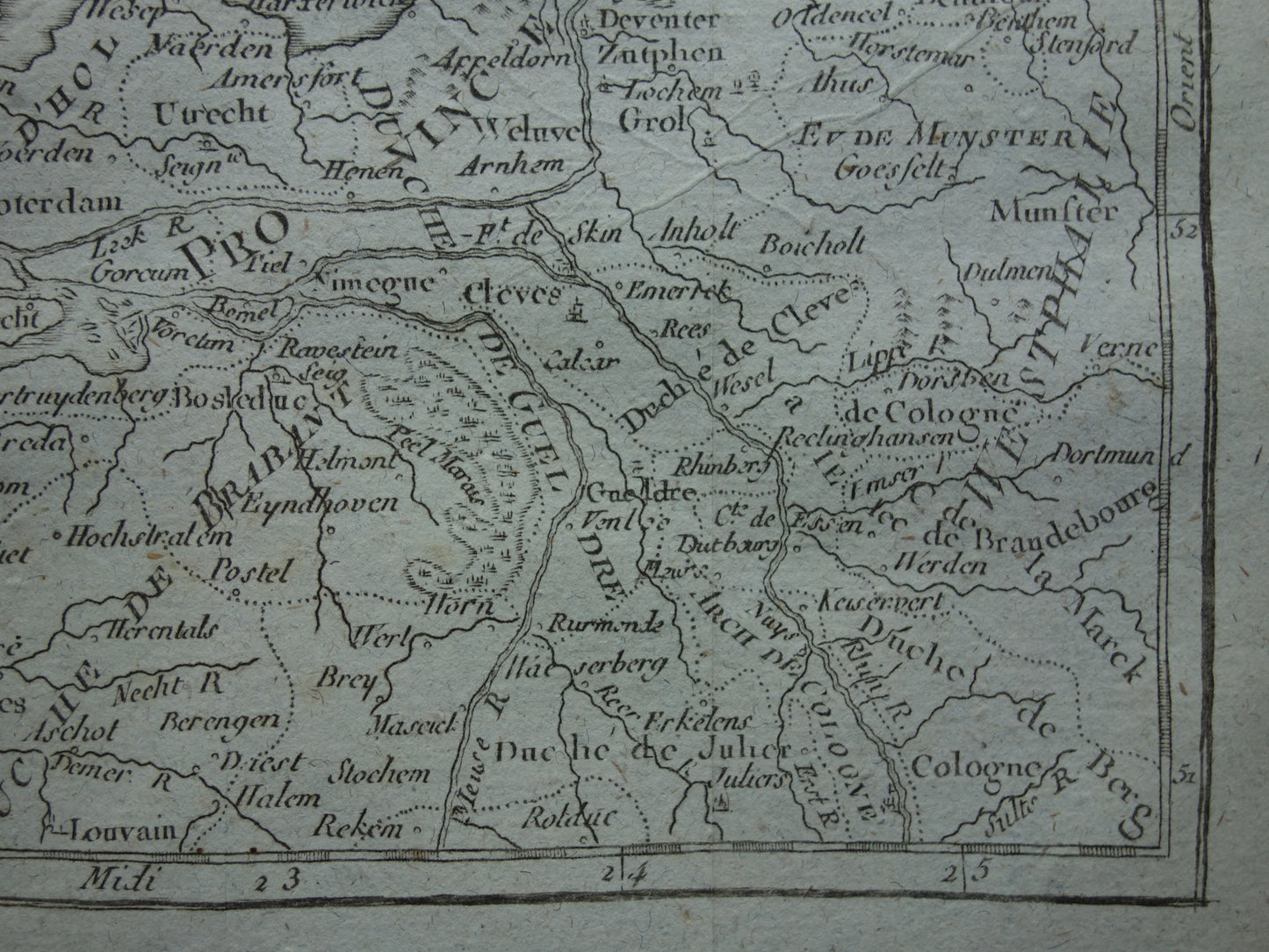 230+ jaar oude landkaart van Nederland 1793 originele antieke kaart Holland klein formaat