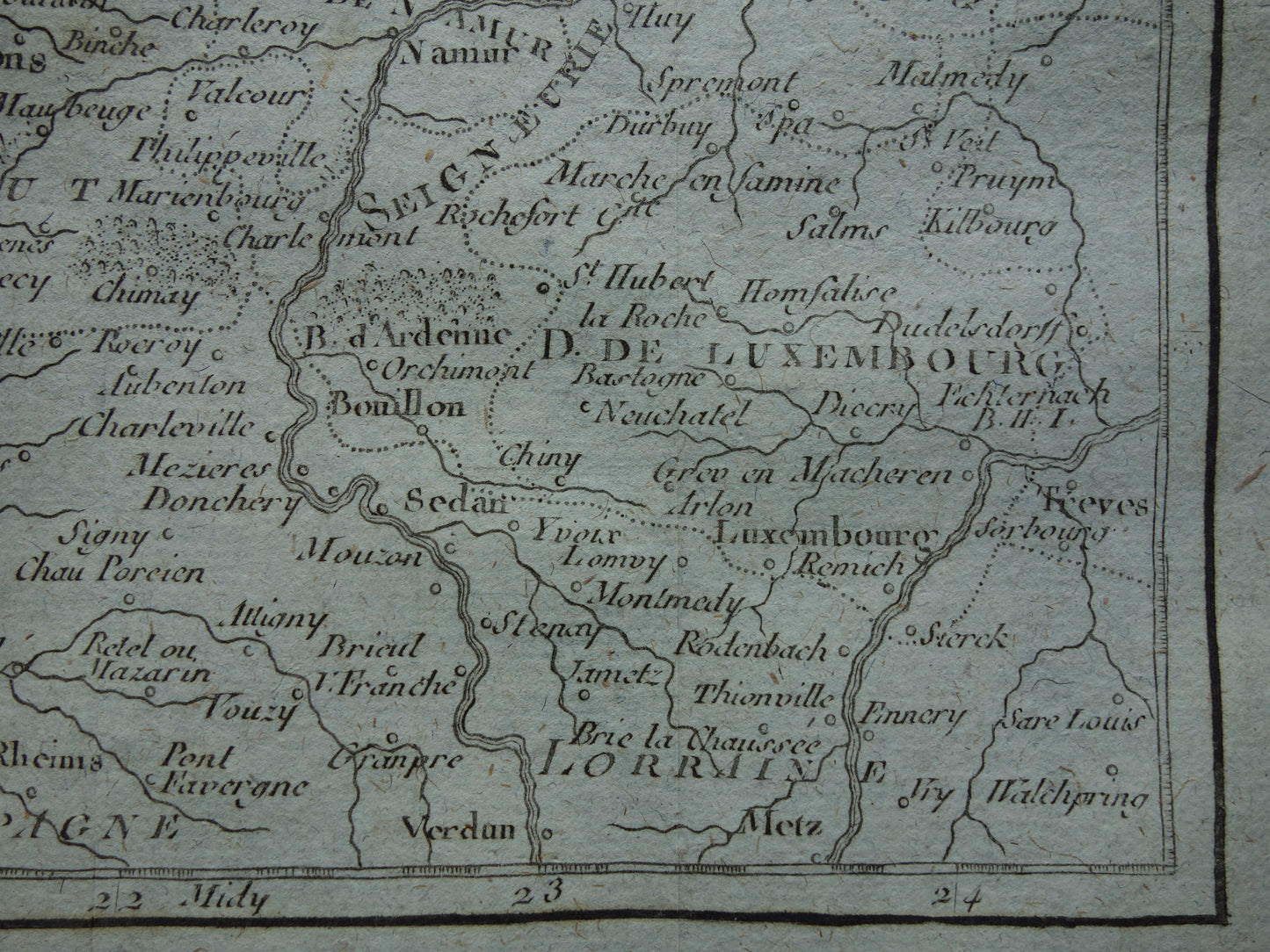 230+ jaar oude landkaart van België 1793 originele antieke kaart zuidelijke Nederlanden klein formaat