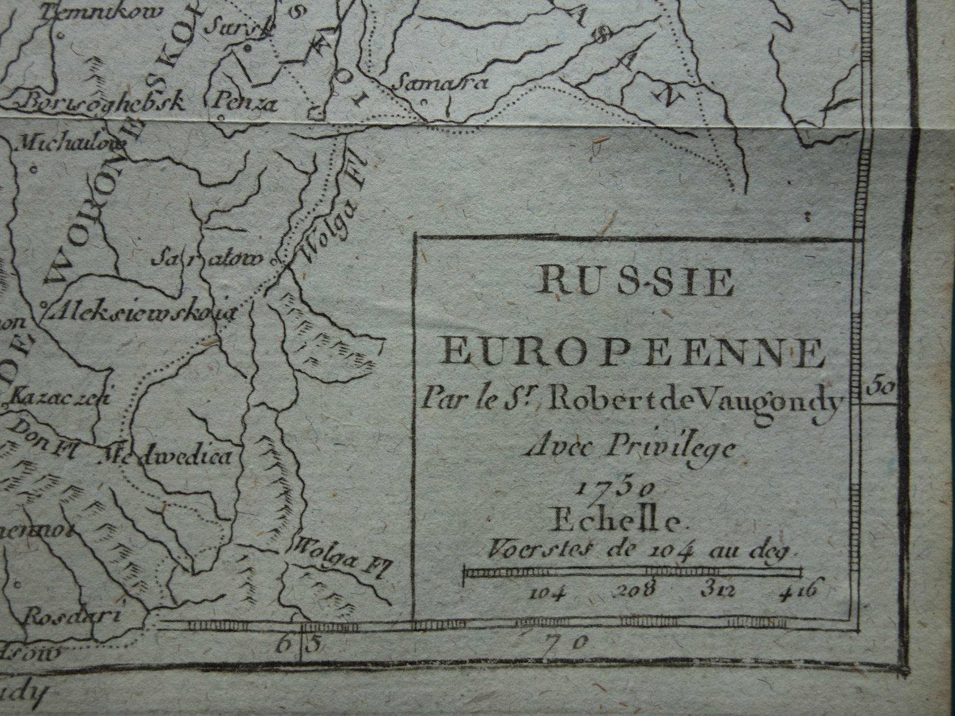 Russie Europeenne Robert de Vaugondy 1750