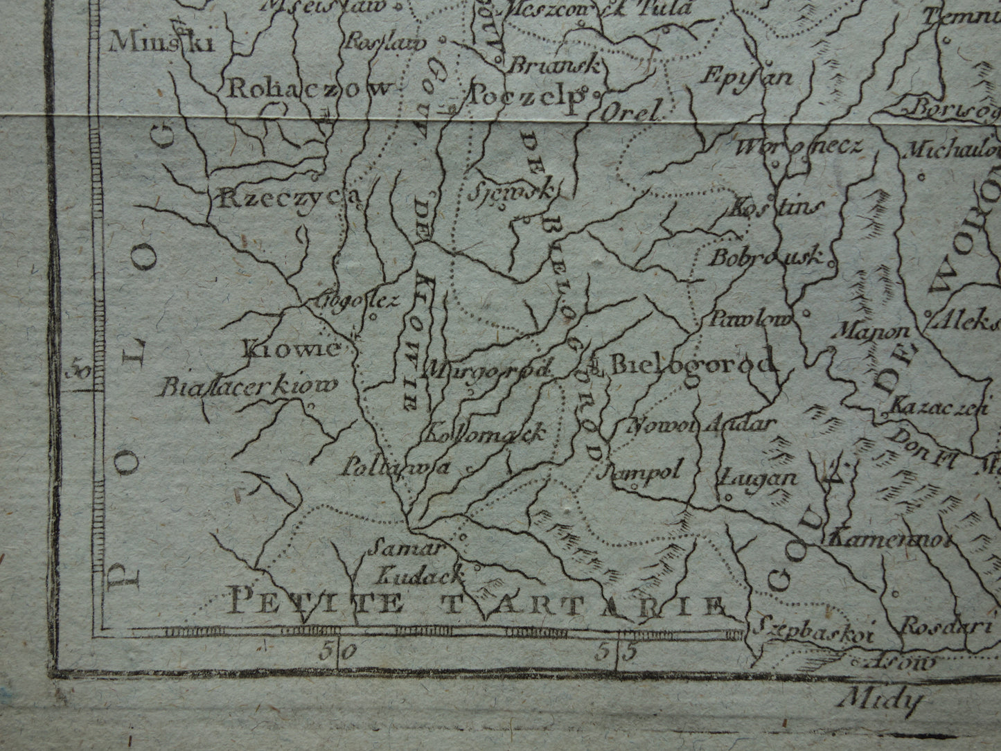 230+ jaar oude kaart van Europees Rusland uit 1793 Originele antieke landkaart