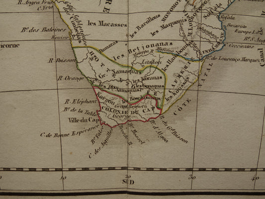 originele historische oude kaarten van Afrika winkel