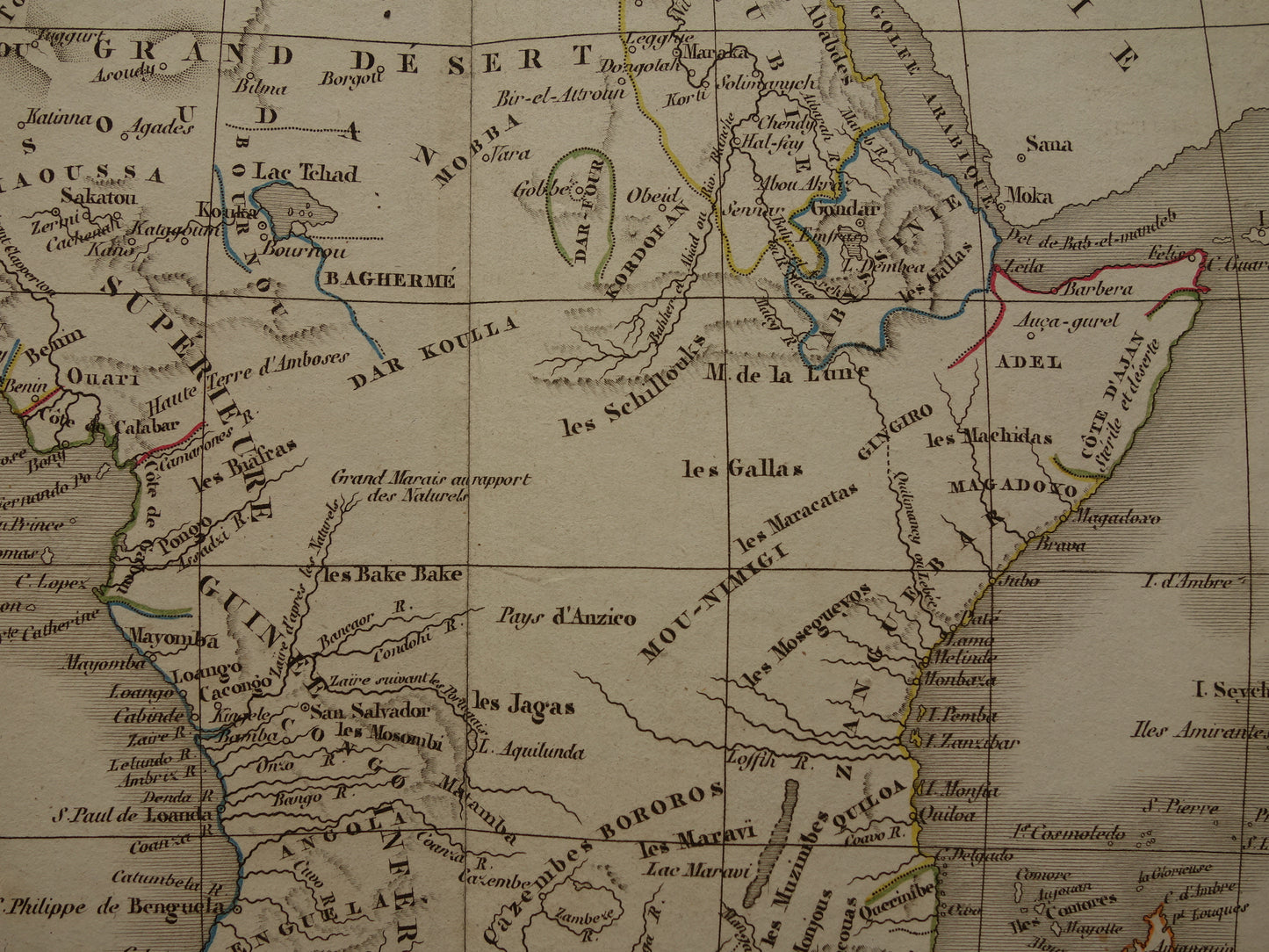 afrika in het jaar 1832 kaart landkaart