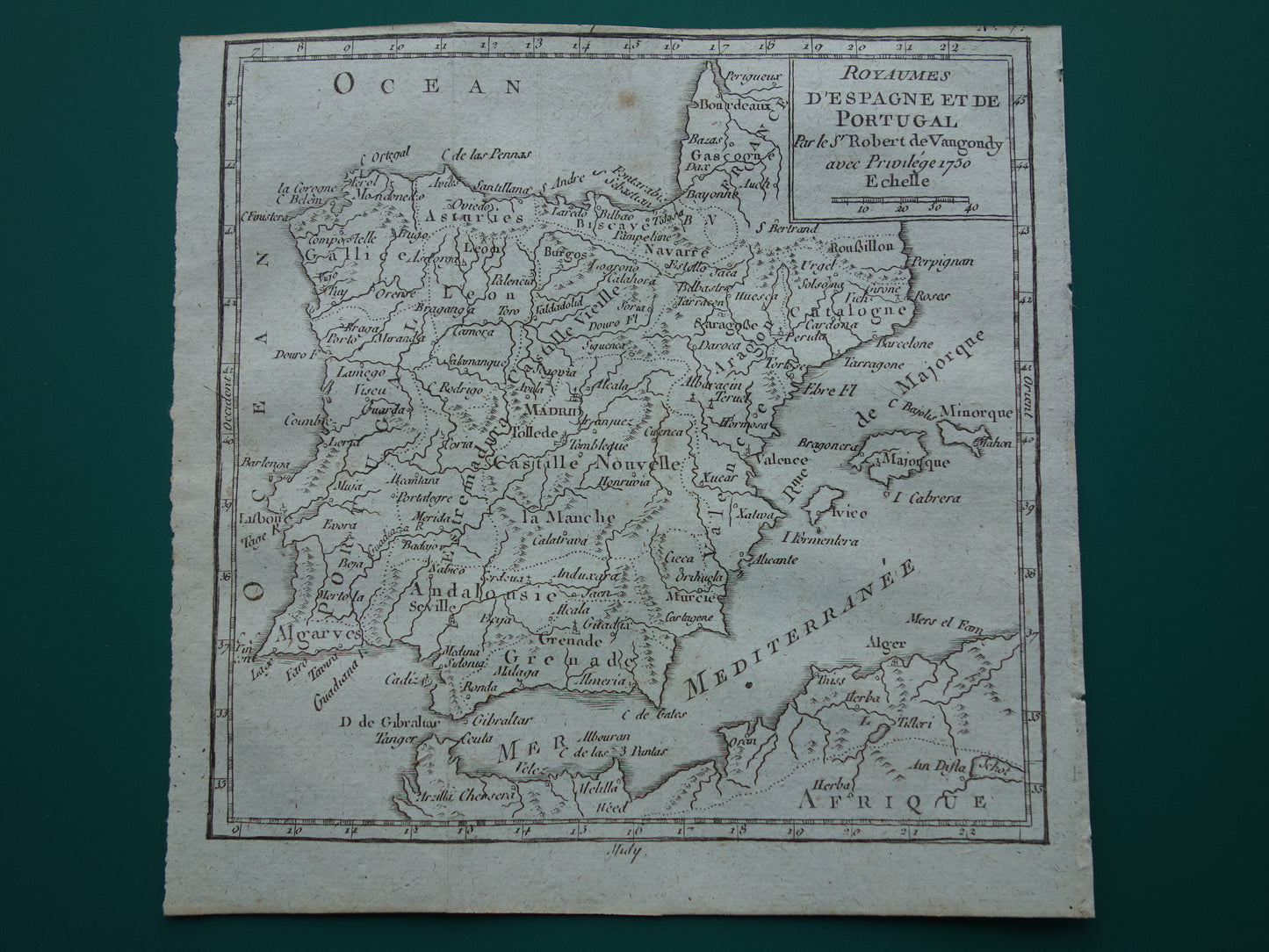 antieke kaarten van Spanje Portugal kopen