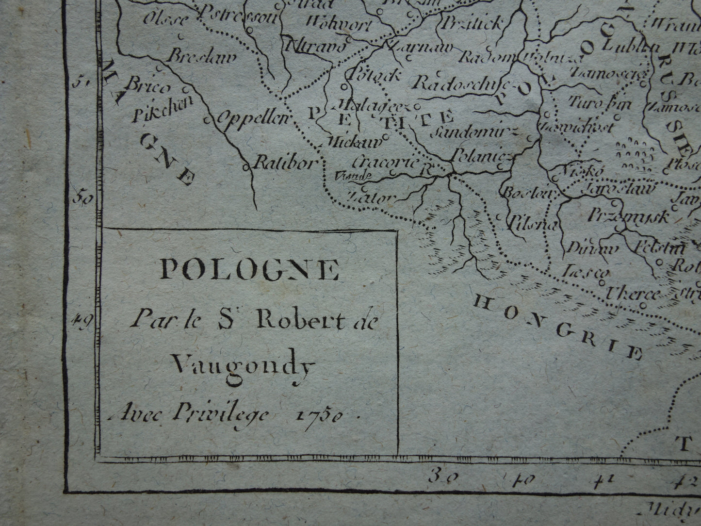 Pologne 1750 Robert de Vaugondy