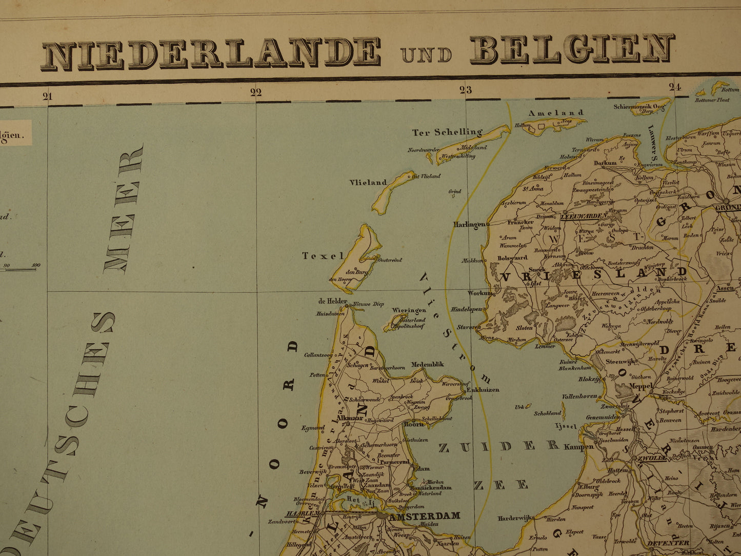 Nederland in het jaar 1860 kaart landkaart