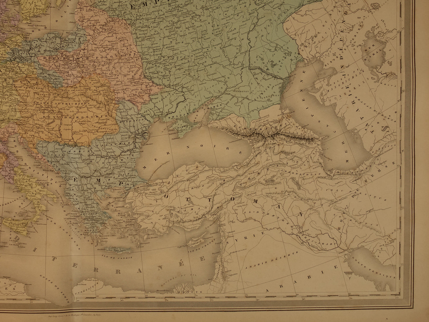 Kaart van Europa in het jaar 1789 zeer grote antieke landkaart Europees continent start Franse revolutie vintage kaarten