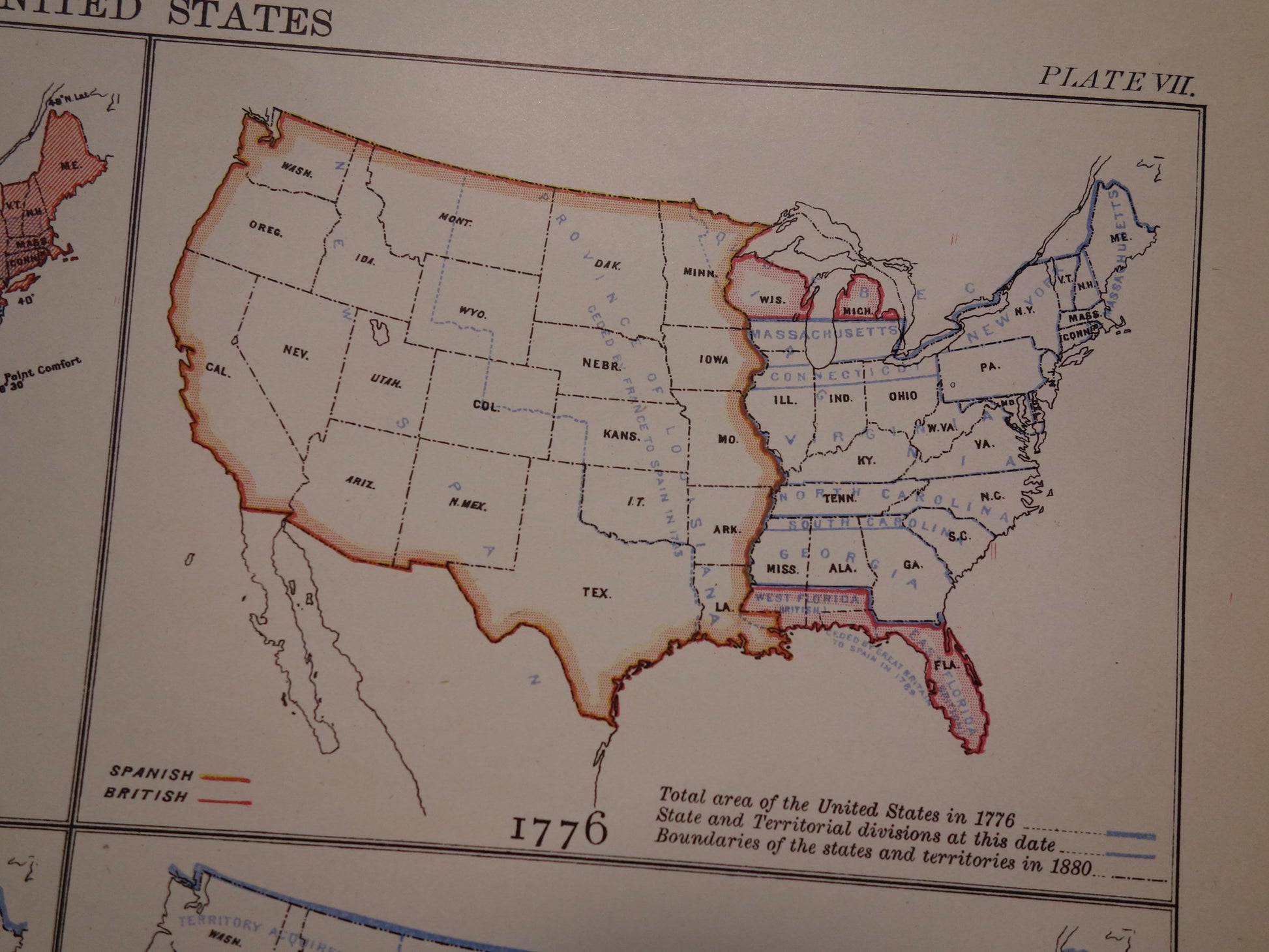 Oude kaart landkaart van VS te koop Geschiedenis Verenigde Staten