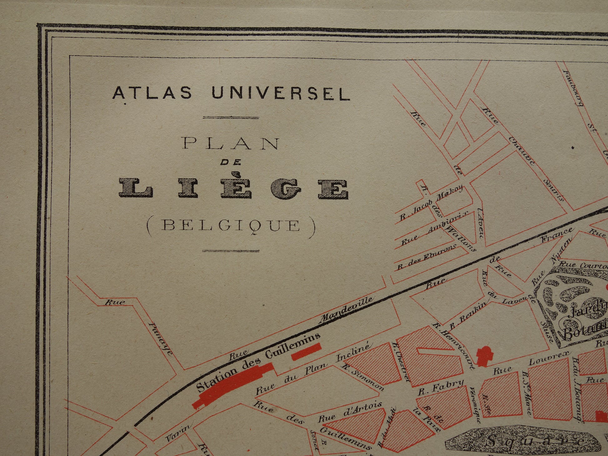originele historische oude kaart Luik kopen