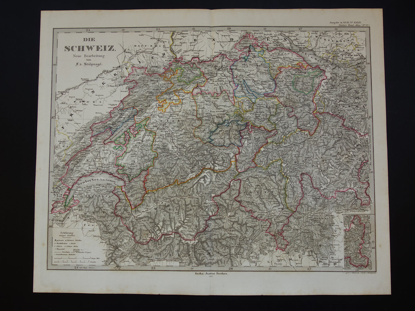 oude landkaarten van Zwitserland te koop