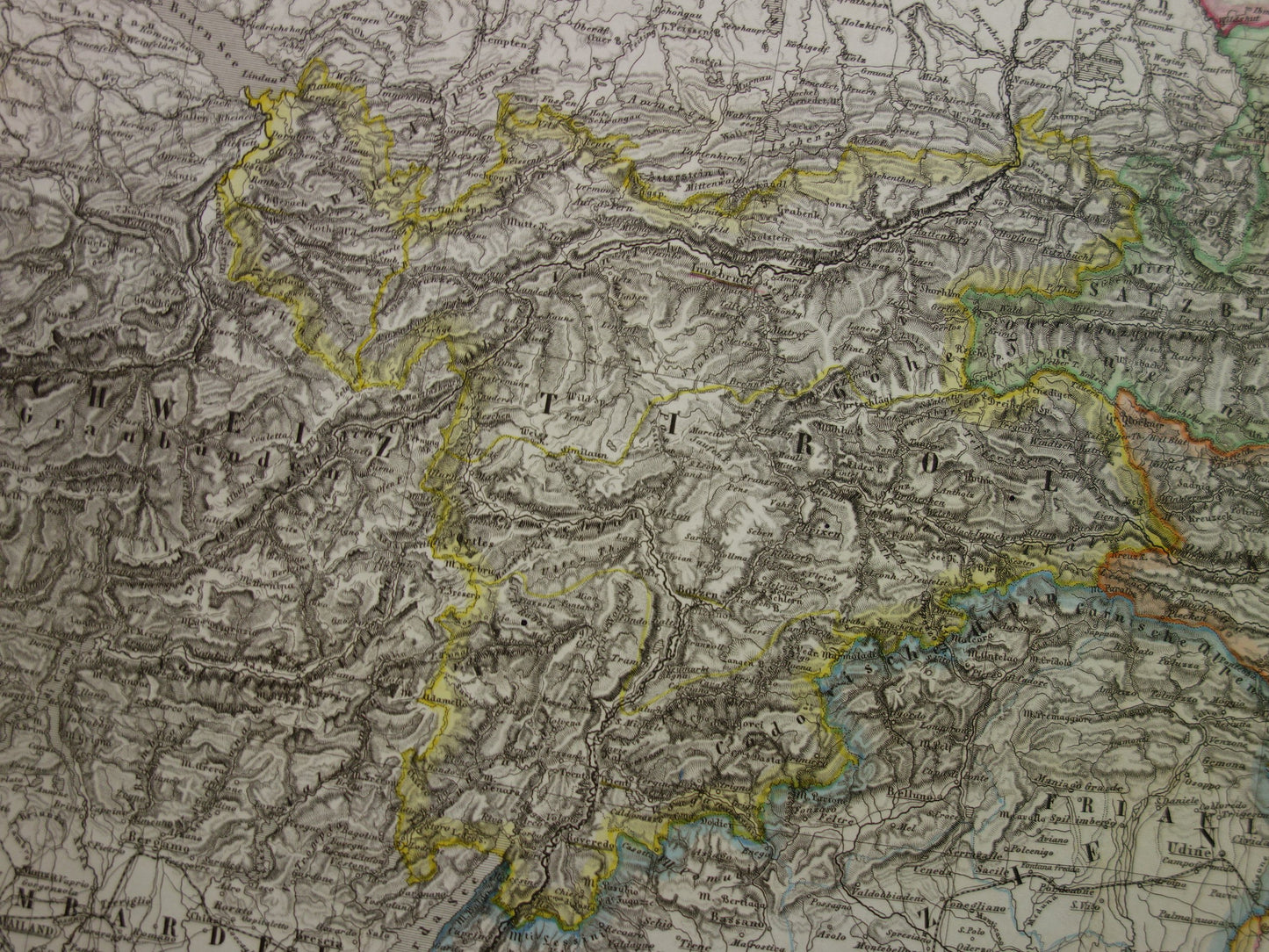 Tirol 1863 landkaart te koop