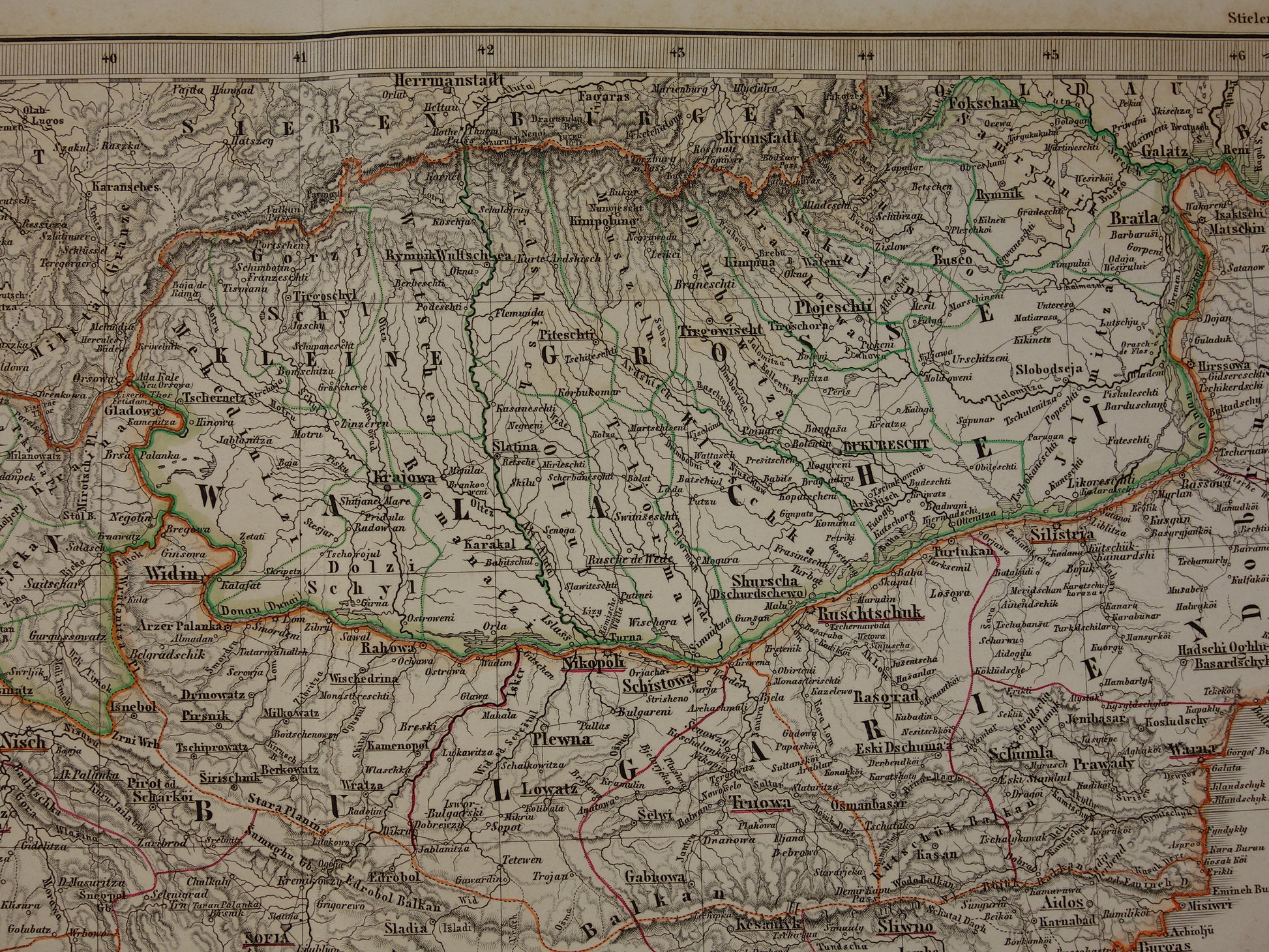 walachije roemenië oude vintage kaart landkaarten kopen