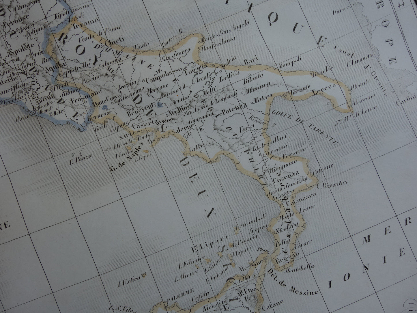 Italië in het jaar 1849 kaart landkaart
