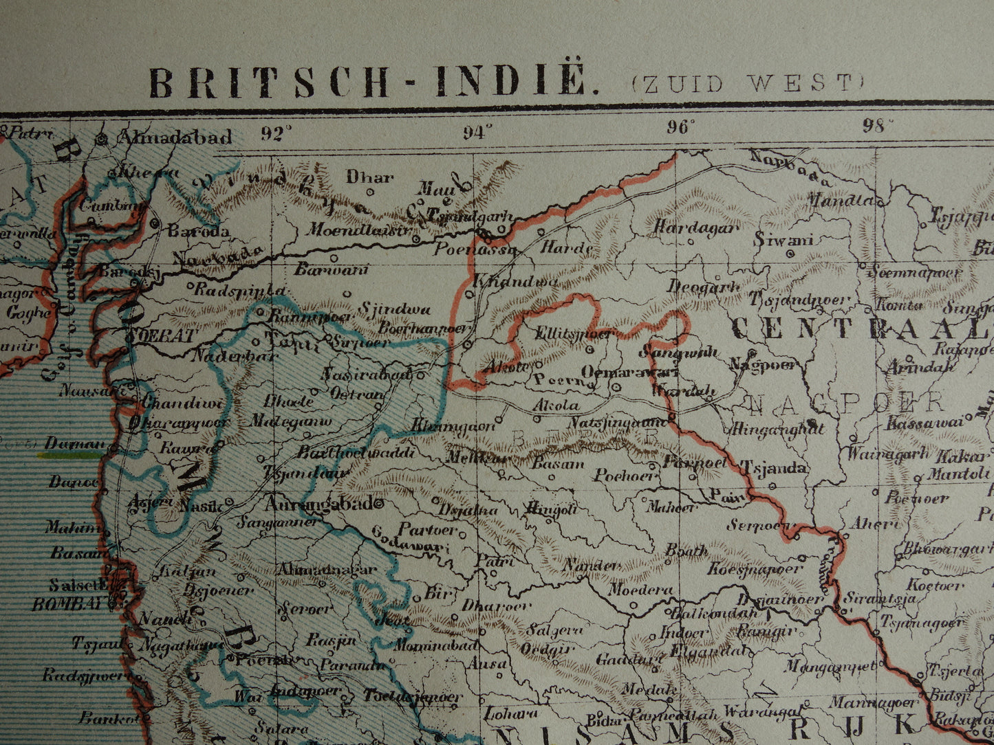 historische oude kaarten landkaarten India kopen