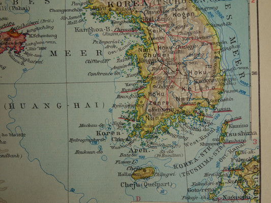 oude kaart van korea landkaarten noord zuid korea kopen